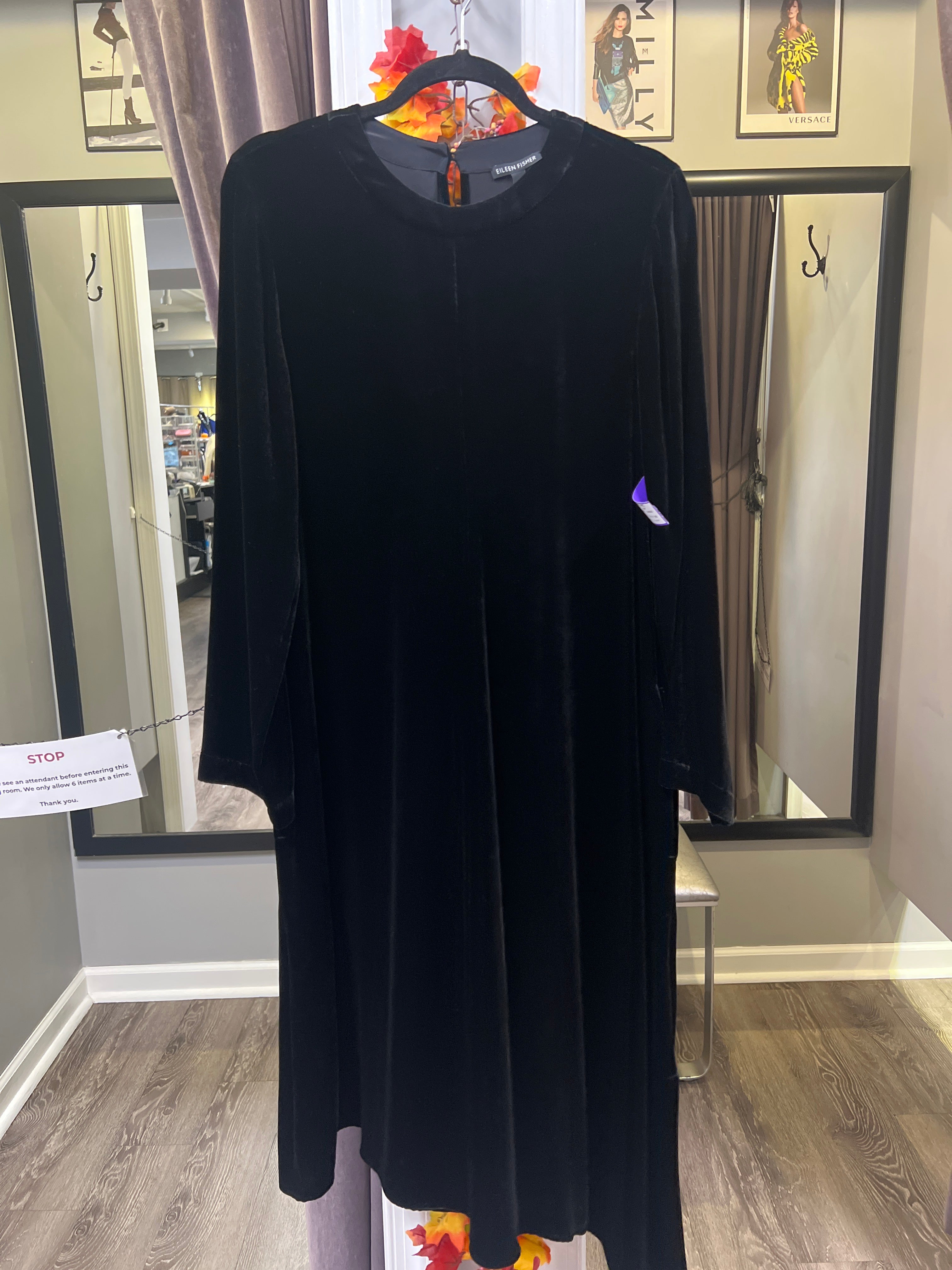 Eileen Fisher Long Velvet Dress (Size Small Petite)