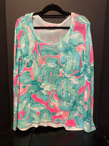 Lilly Pulitzer Watercolor Knit Sweater - XL