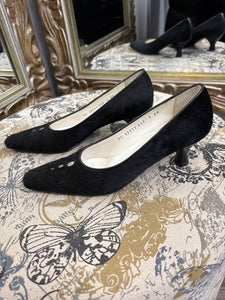 Ferragamo Calf Hair Kitten Heels - Size 7