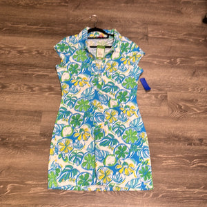 Lilly Pulitzer Polo Pique Flower Short Sleeve Dress - large