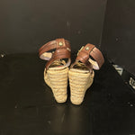 Load image into Gallery viewer, Coach Monogram Espadrille Woven Heel Shoes / size 7
