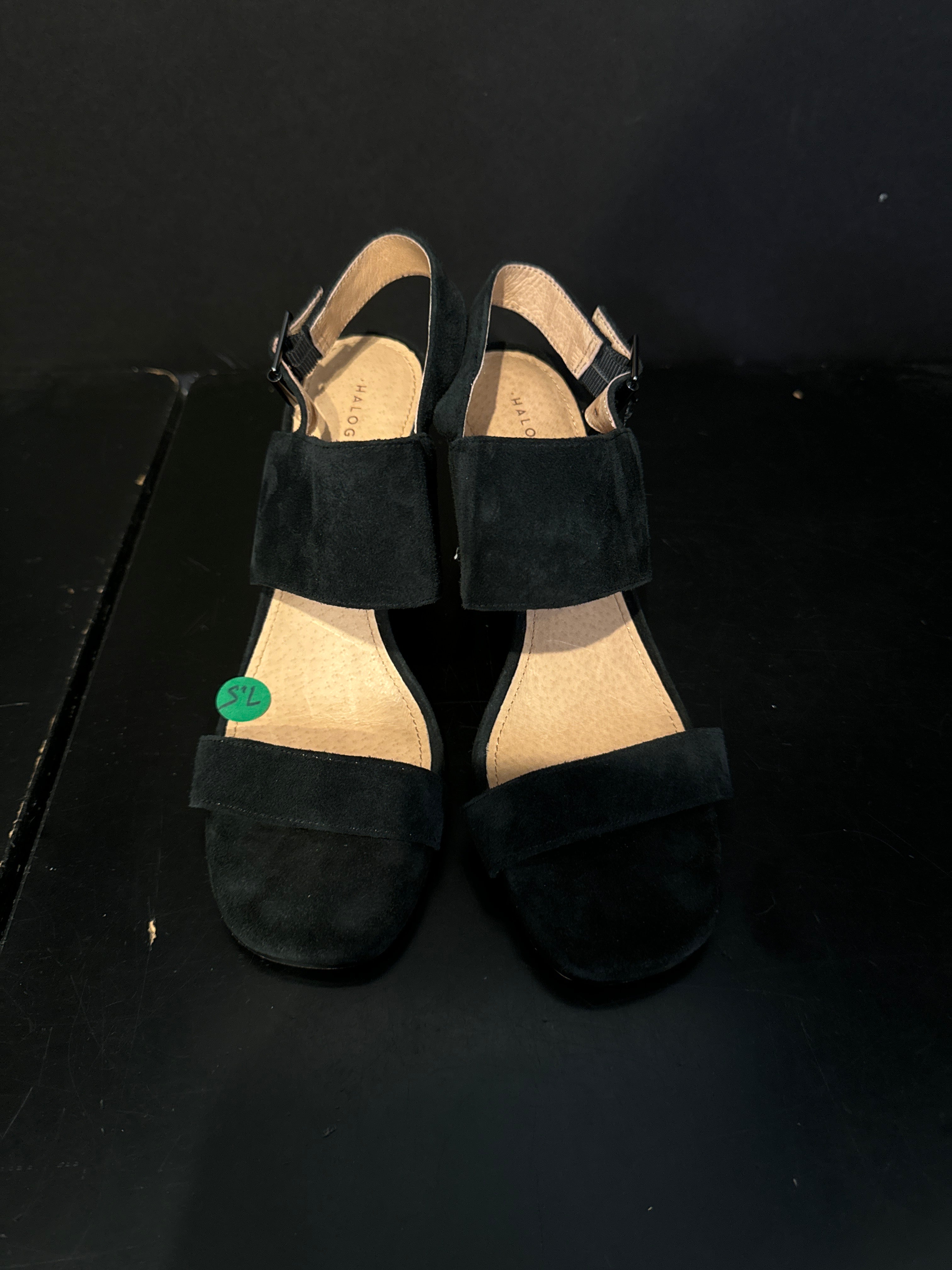 Halogen 2 Strap Suede Wedge Shoes - size 7.5