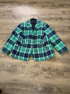 Talbots Plaid Blazer - Size 16W