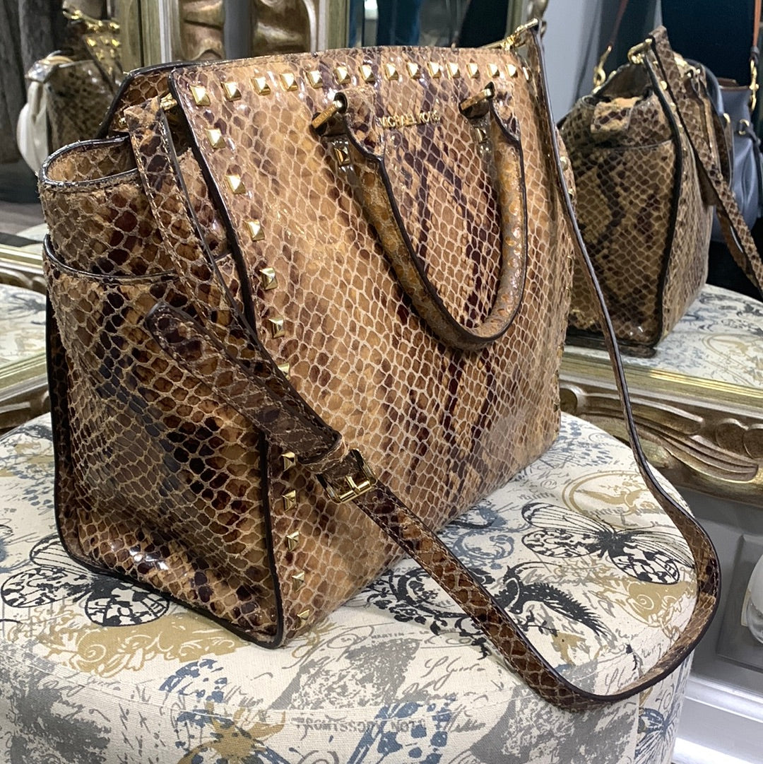 MK Snakeskin W/studs Bag