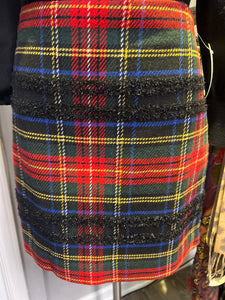 J Crew Wool Plaid Skirt (Size 6)