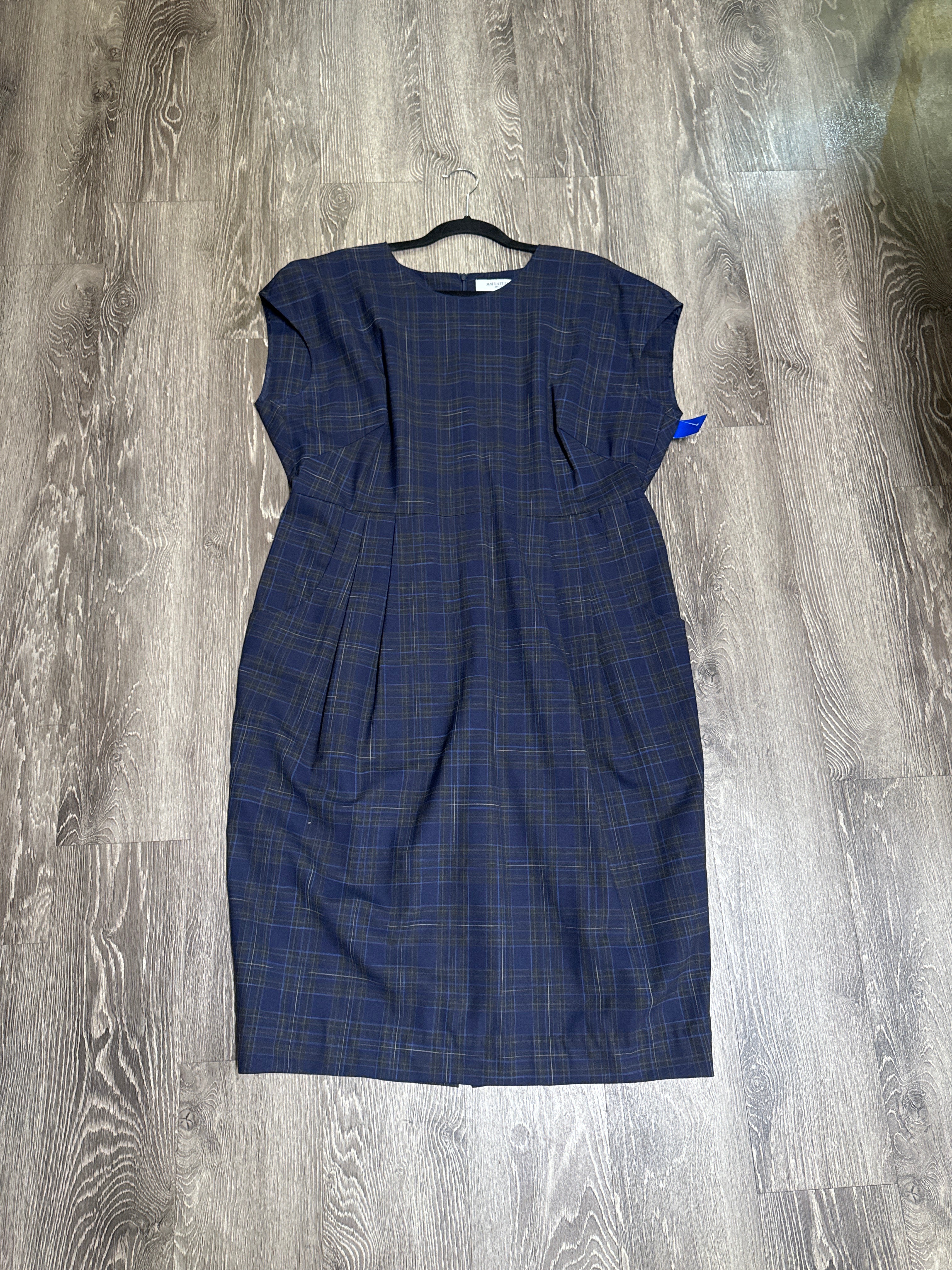 MM Lafleir Plaid Wool Short Sleeve Dress - 1X