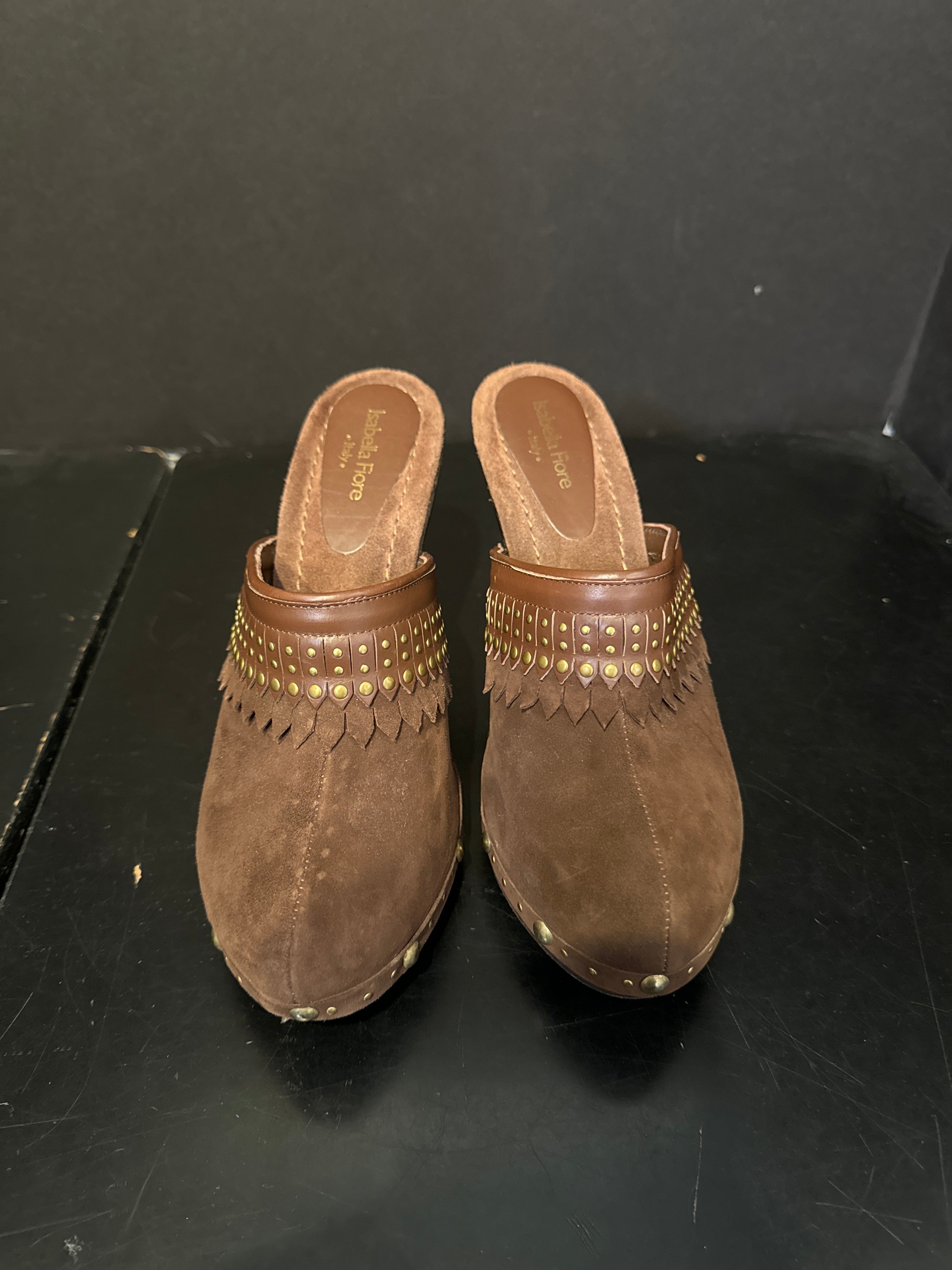 Isabella Fiore Suede Stud Shoes - size 10