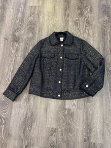 Chicos Tweed Button Up/Zip Jacket - Size 2