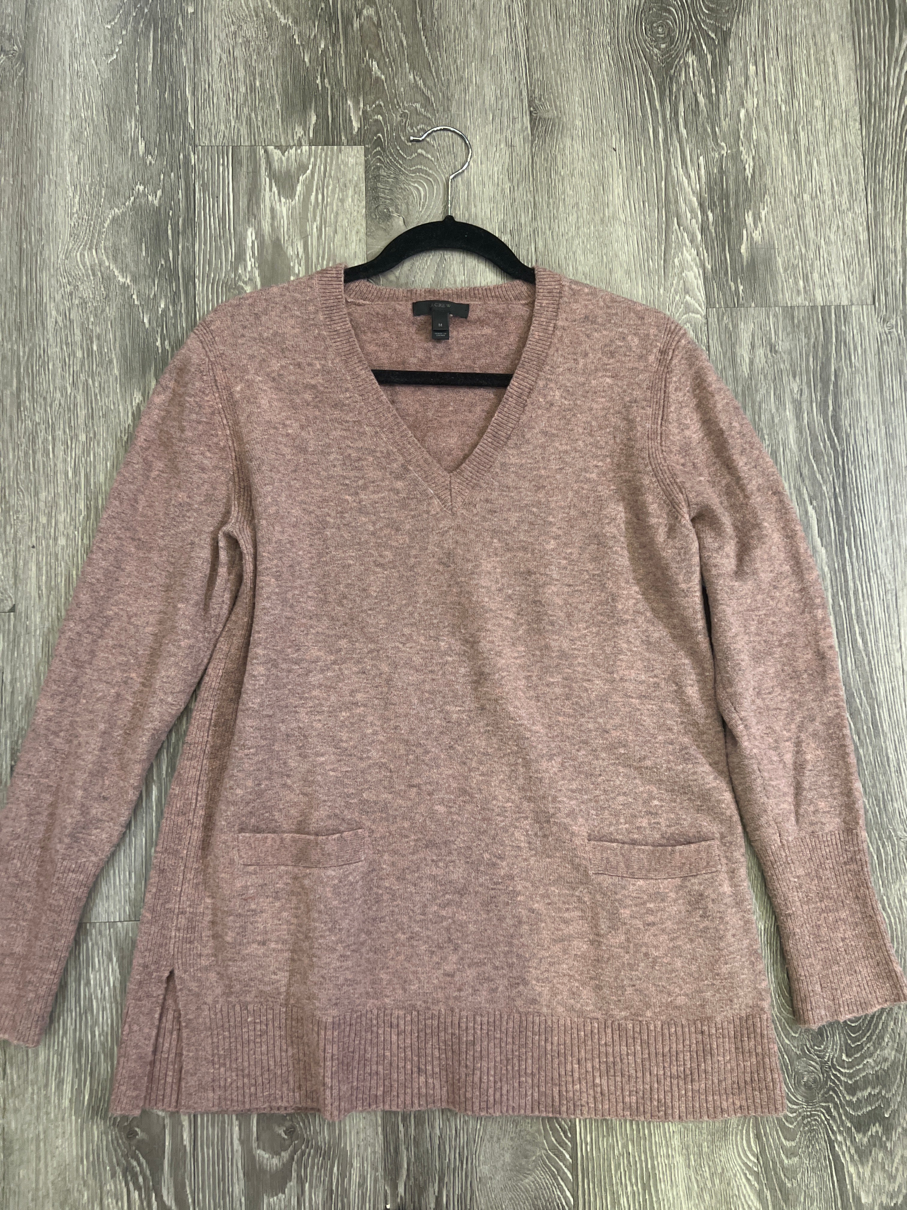 J Crew V Neck Tunic Sweater (Size Medium)