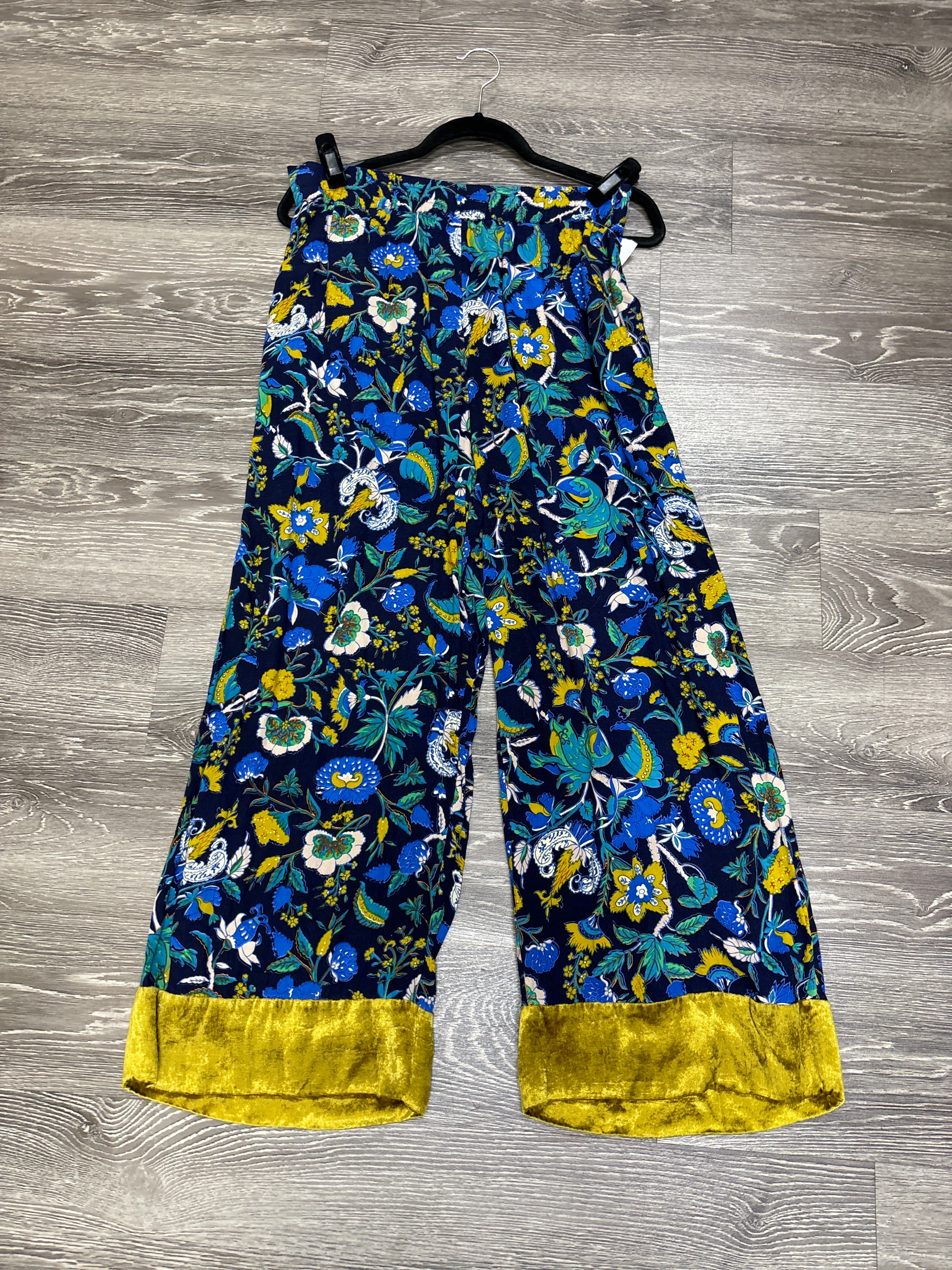 Anthropologie Floral Wide Leg Pants - Medium