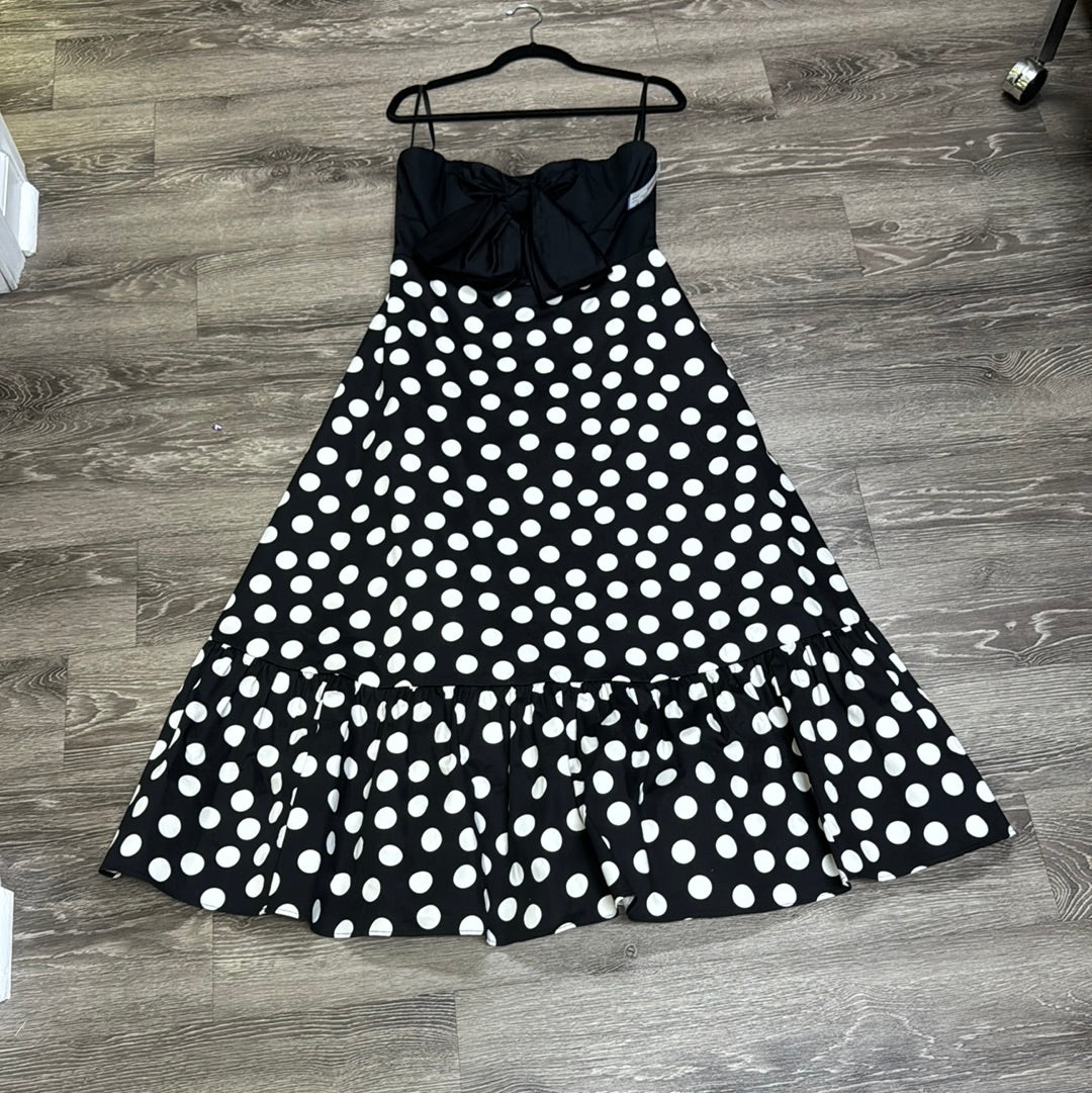 Hutch Polka Dot Bow Maxi Dress - size 12