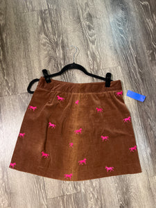 Lilly Pulitzer Corduroy Horse Embellished Skirt (Size 6)