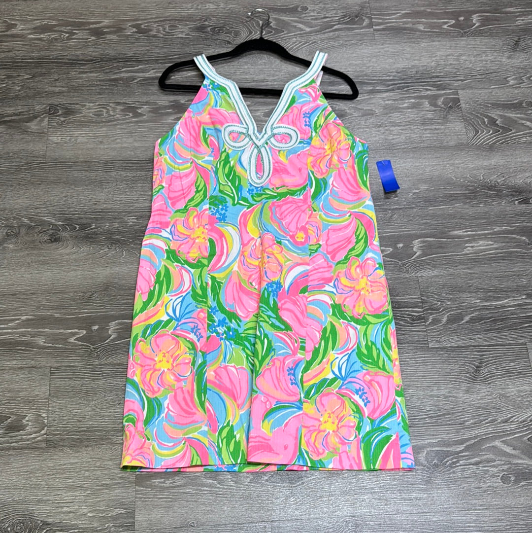 Lilly Pulitzer Embroidered Neck Flower Dress - size 14