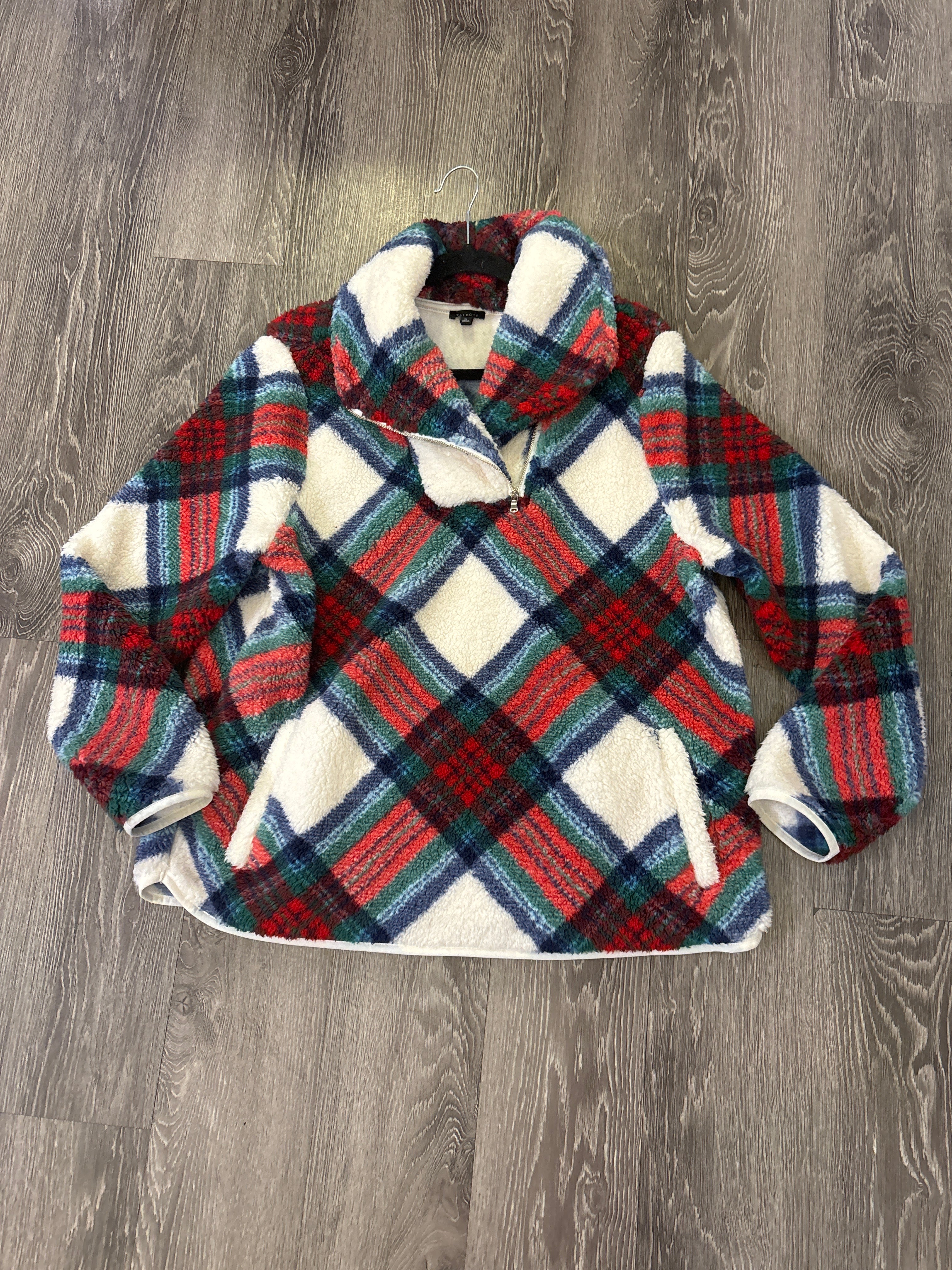 Talbots Plaid Fleece 1/4 Zip Jacket - XL