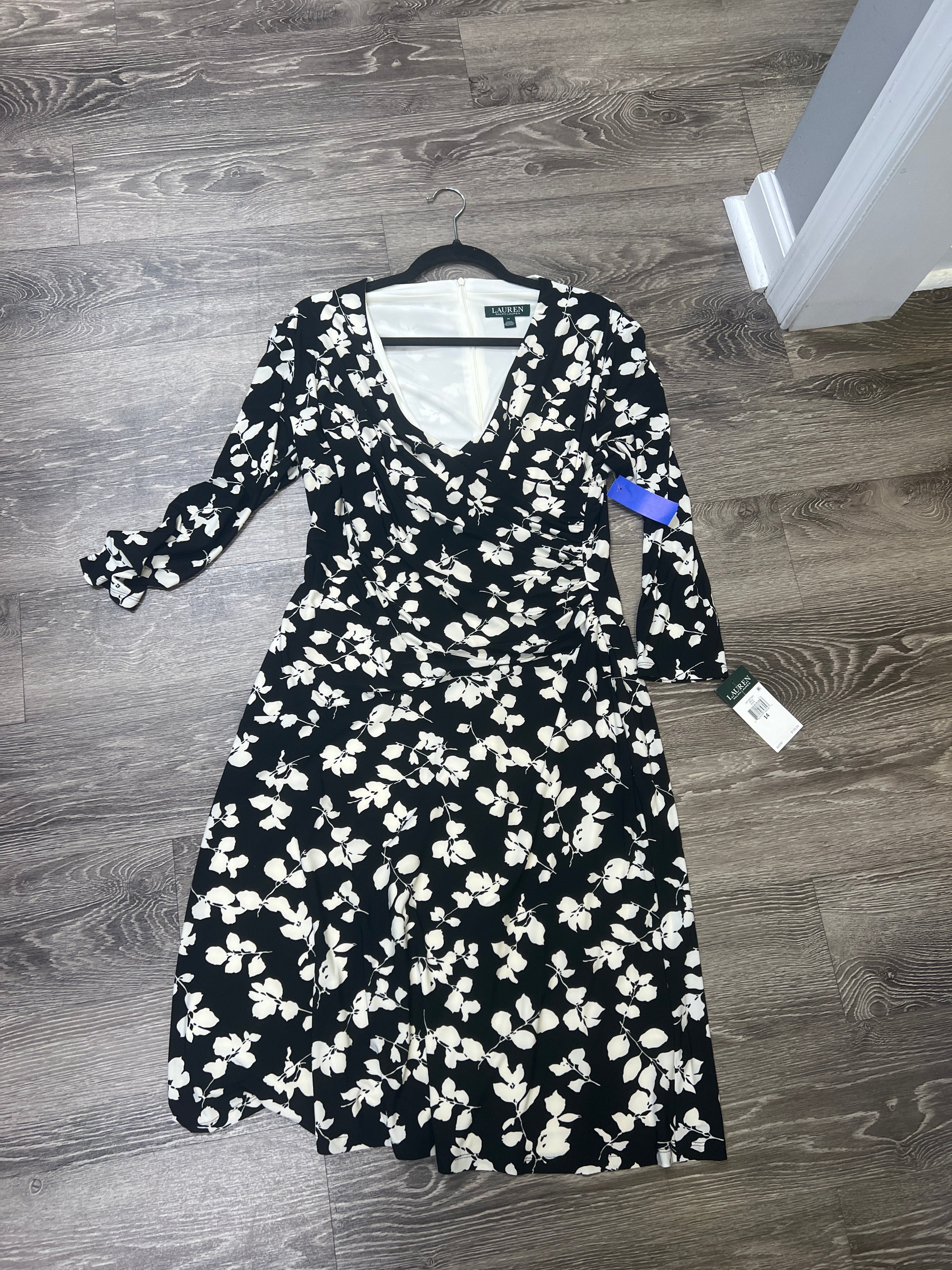 (Lauren) Ralph Lauren Floral Crossover Dress - Size 14