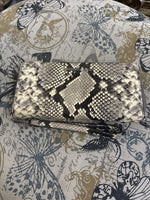 Load image into Gallery viewer, Michael Kors Snakeskin Zippy Wristlet
