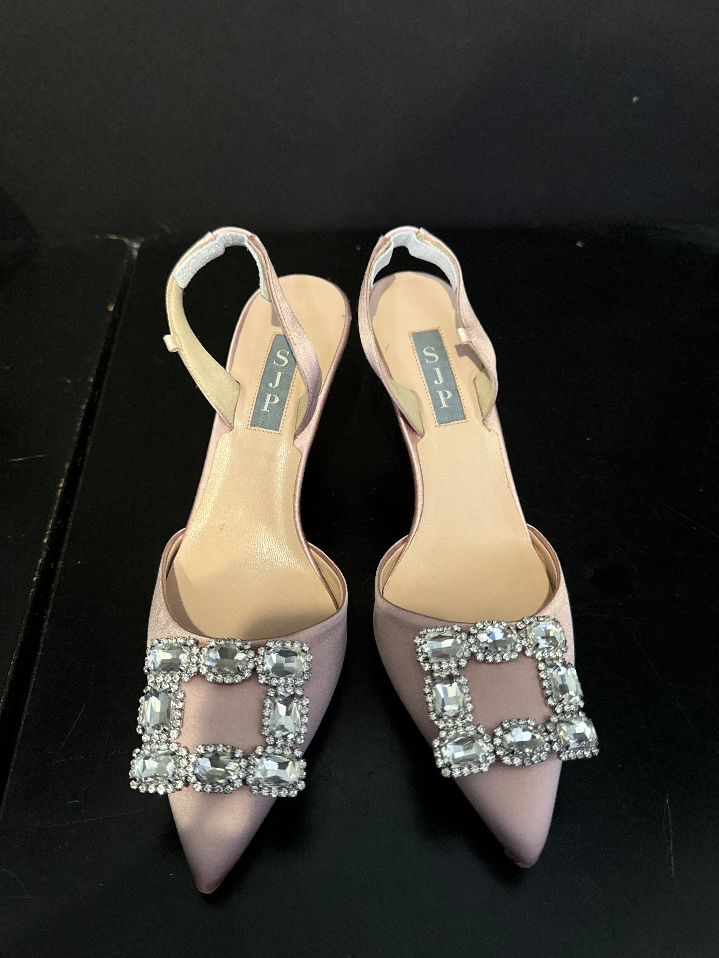 SJP Fabric Point Embellished Shoes - size 37.5