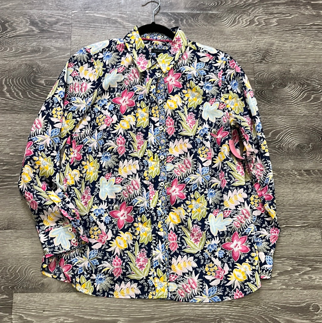 Talbots floral button-down ￼- size small