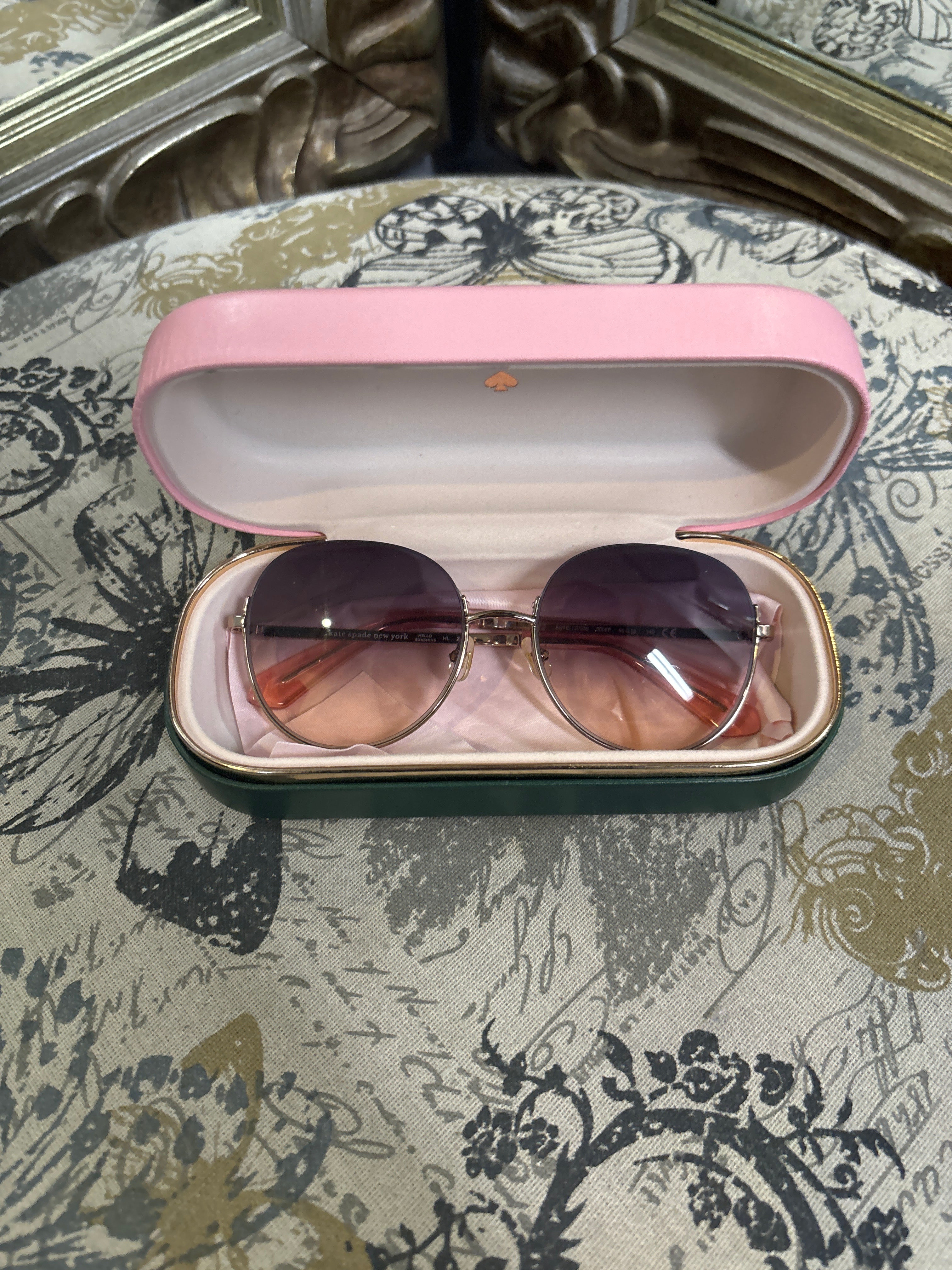 Kate Spade Demi Frame Sunglasses With Case