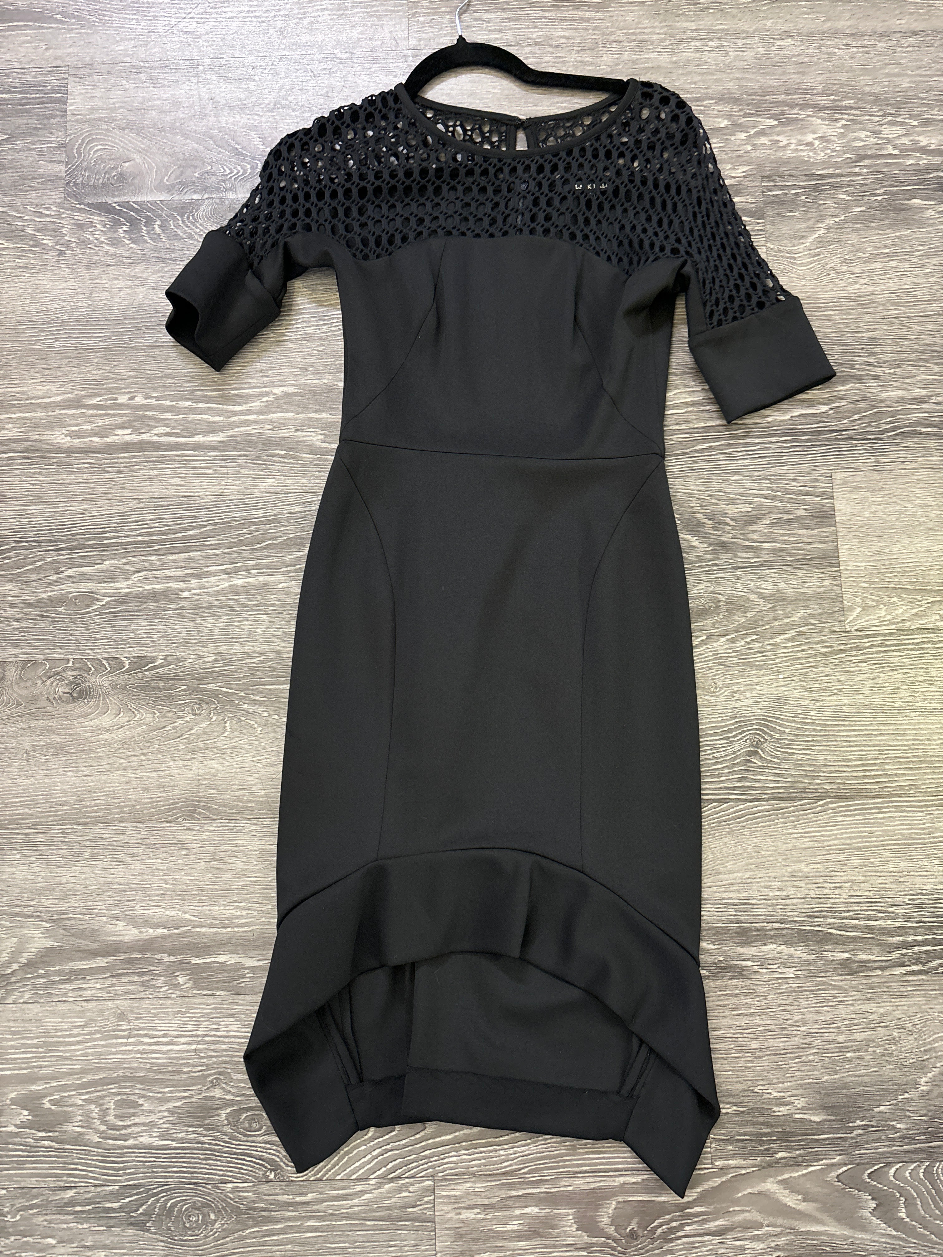 Black Halo Perforated Dress - Size 2