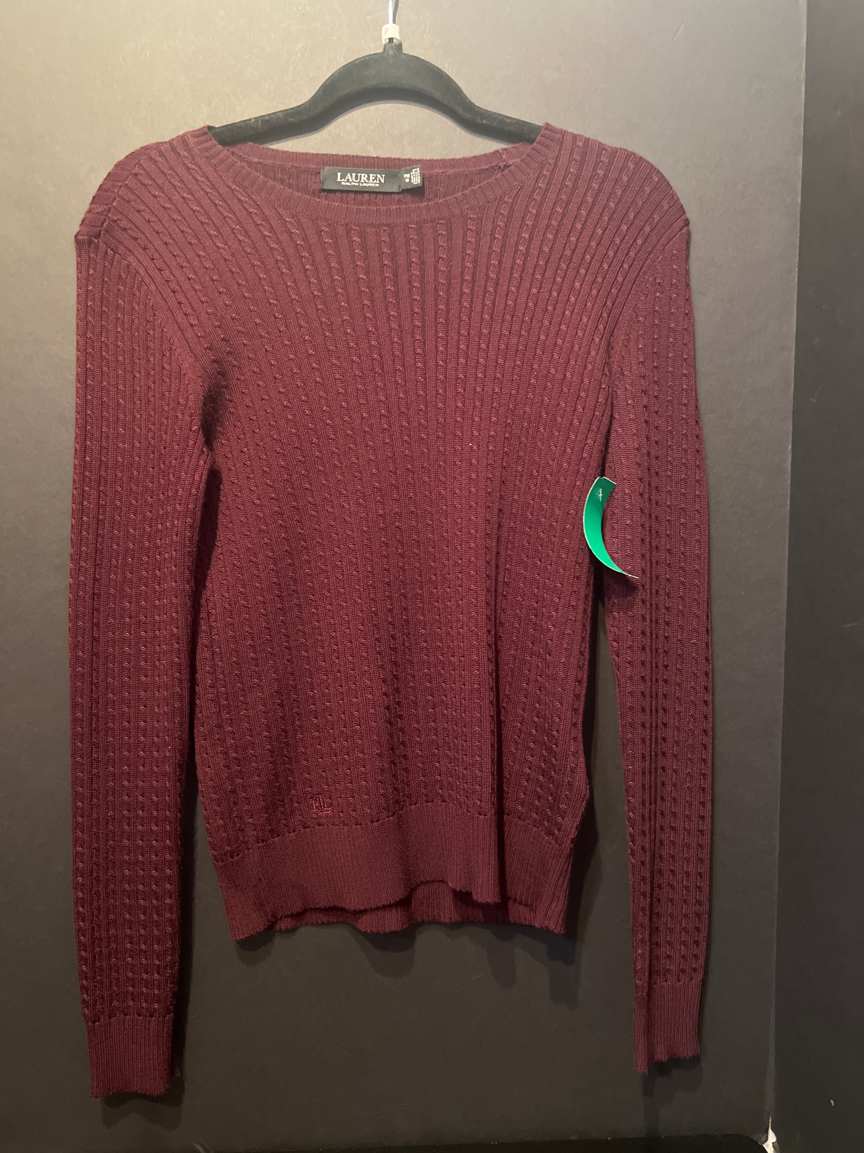 Lauren Ralph Lauren Cableknit Stretch Sweater (Size Petite Medium)