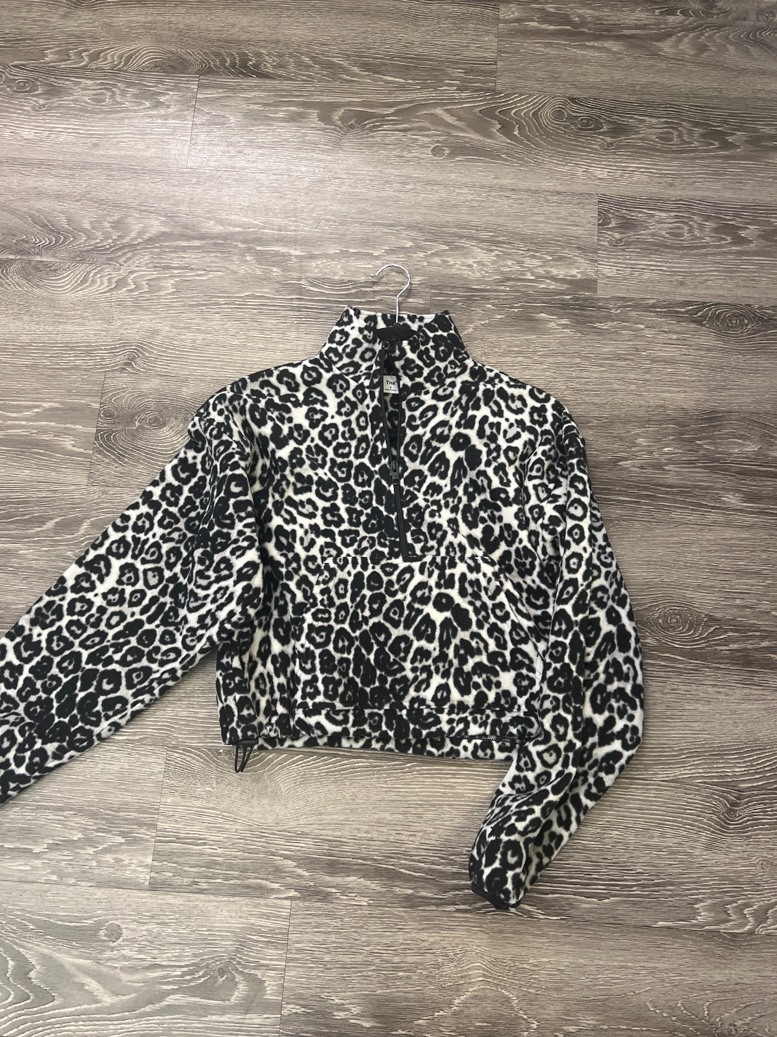 TNA Leopard 1/2 Zip Jacket (Size Small)