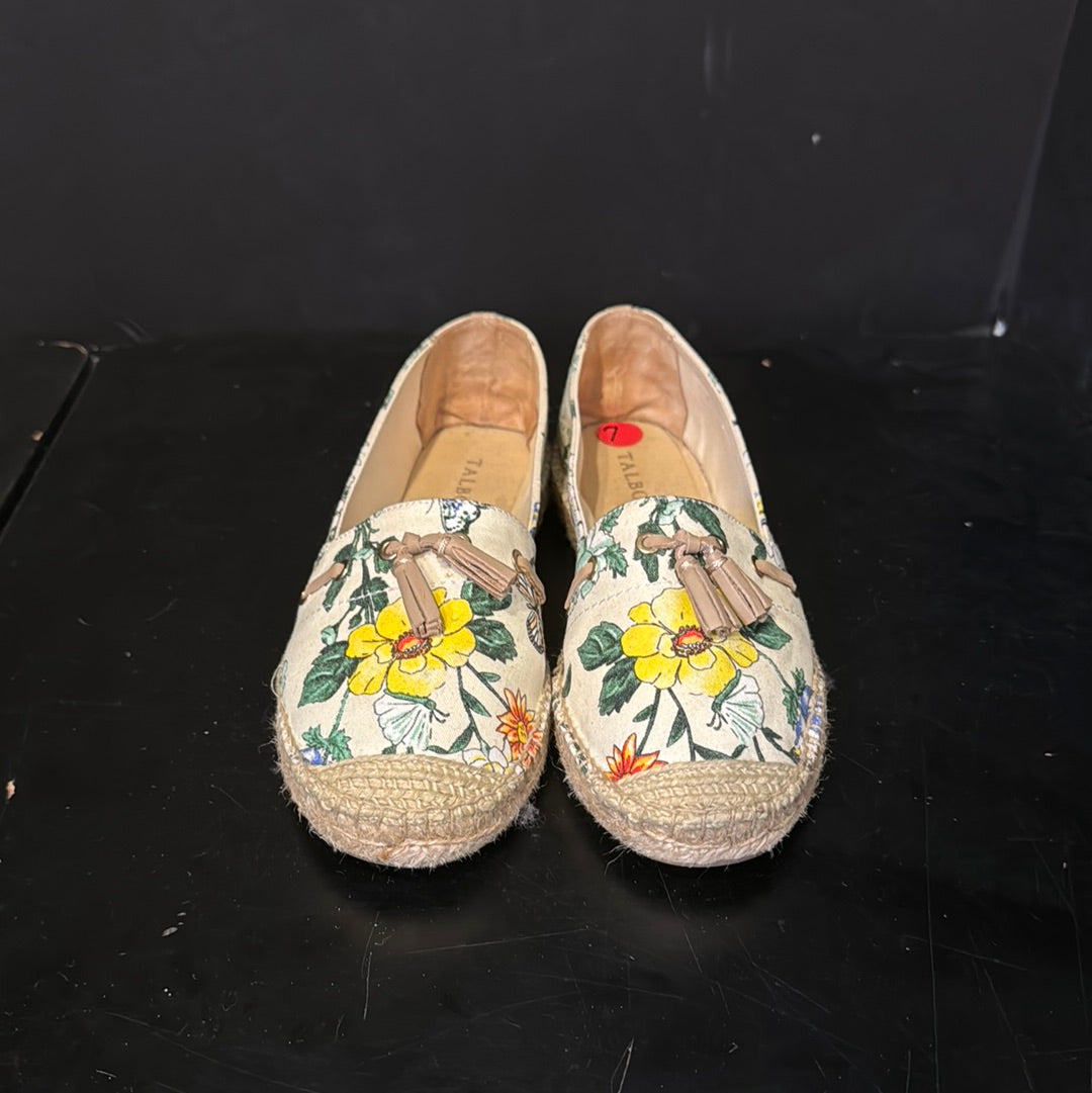 Talbots Floral Espadrille Shoes - size 7