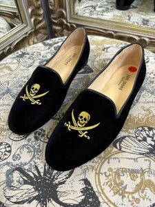 Jon Josef Skull Velvet Shoes - Size 10