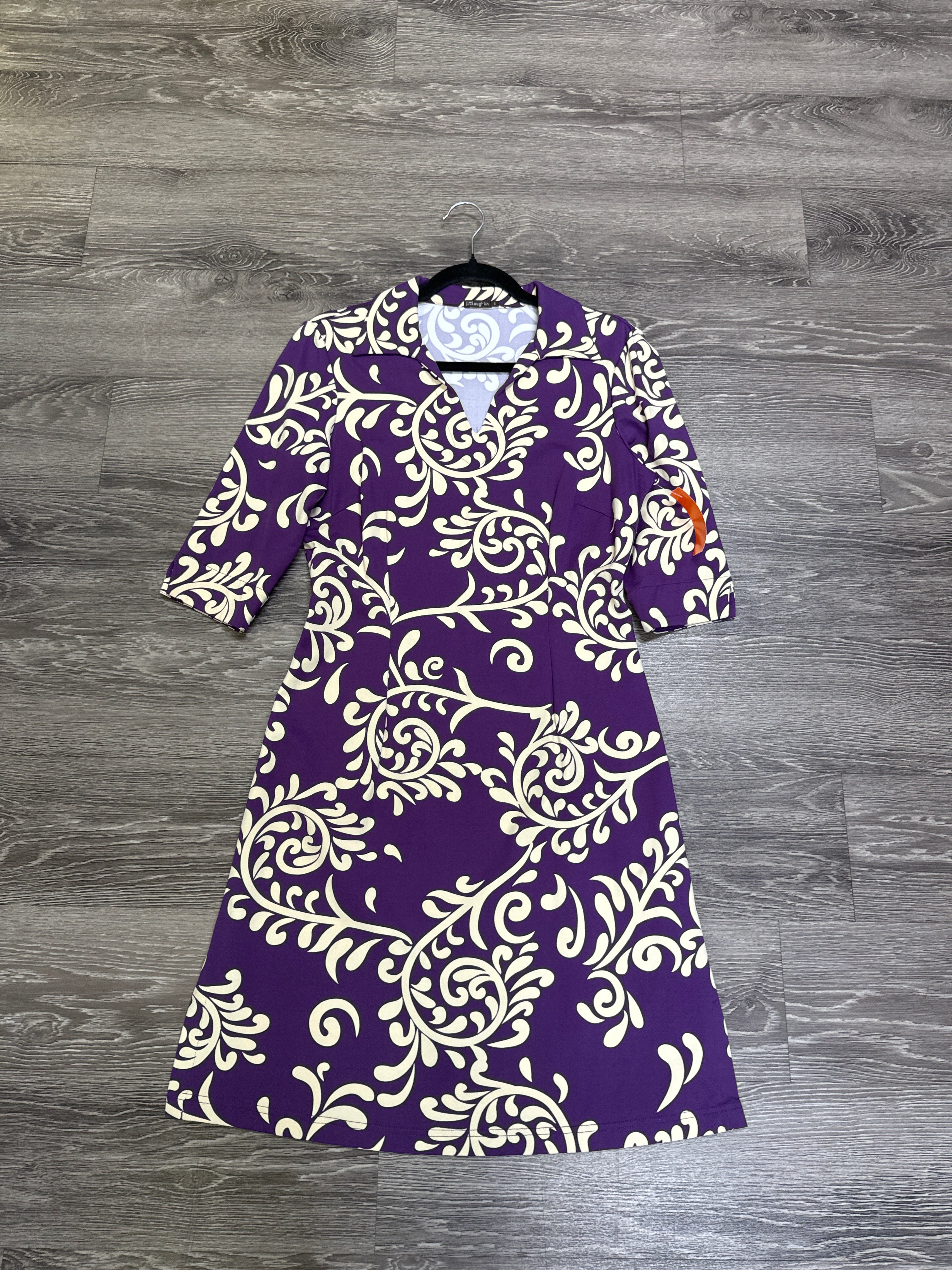 J McLaughlin Print 3/4 Sleeves Dress - small