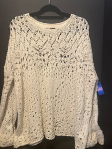 Free People Crochet Sweater (Size Small)