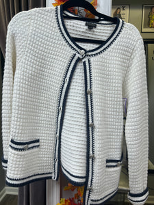 J Jill Waffle Knit Button Sweater (Small Petite)