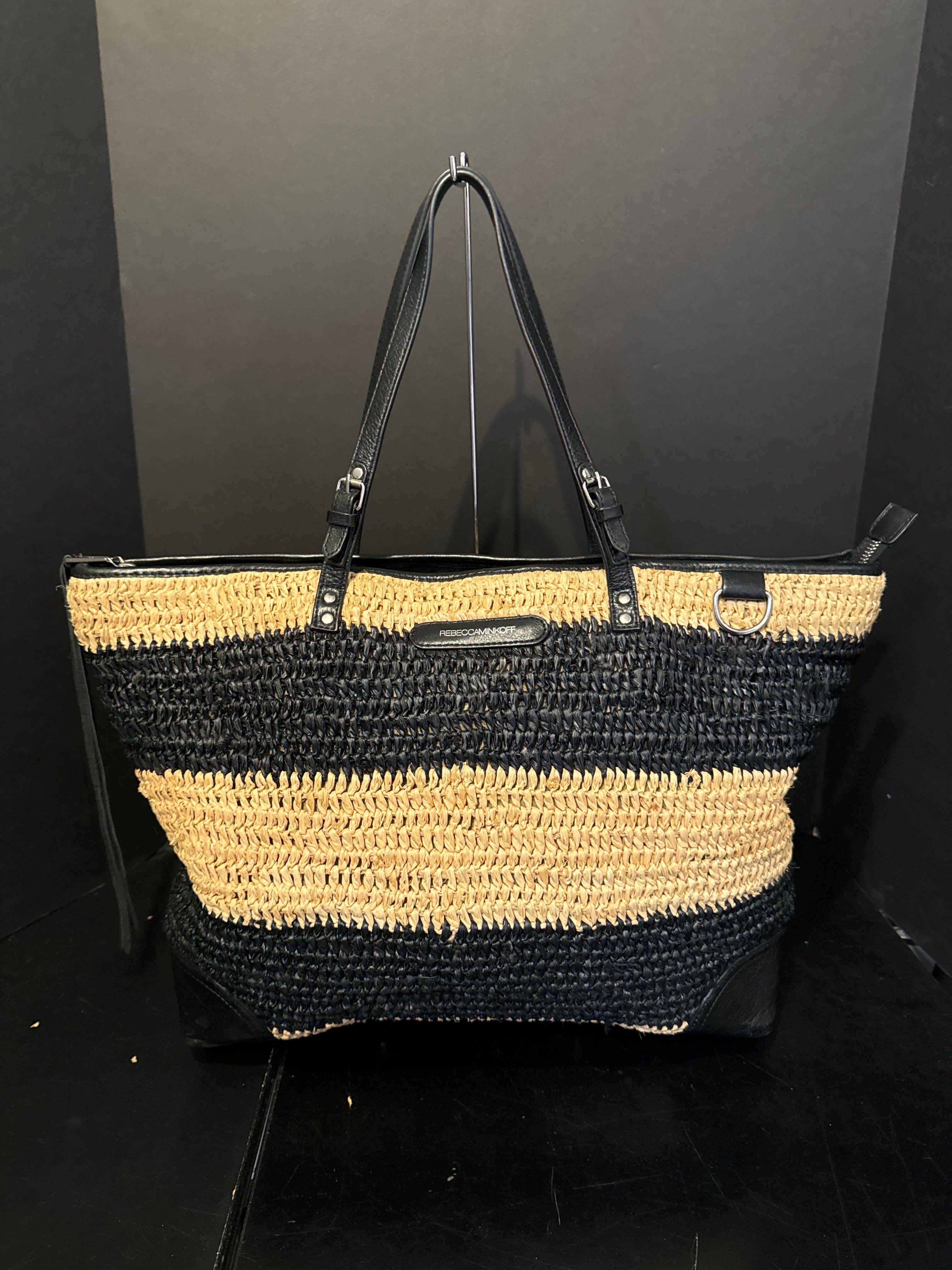 Rebecca Minkoff Straw Tote Handbag - large