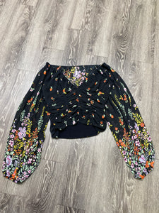 Free People Floral Sheer Top - Size Large