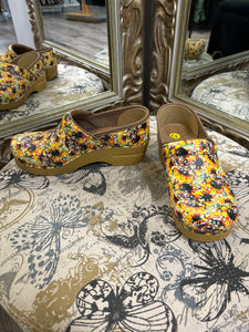 Dansko Sunflower Print Clogs - Size 37