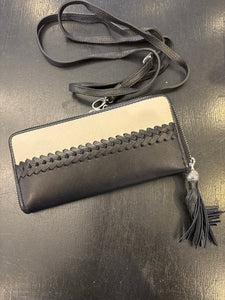 Brighton 2 Tone Zip With Strap Wallet