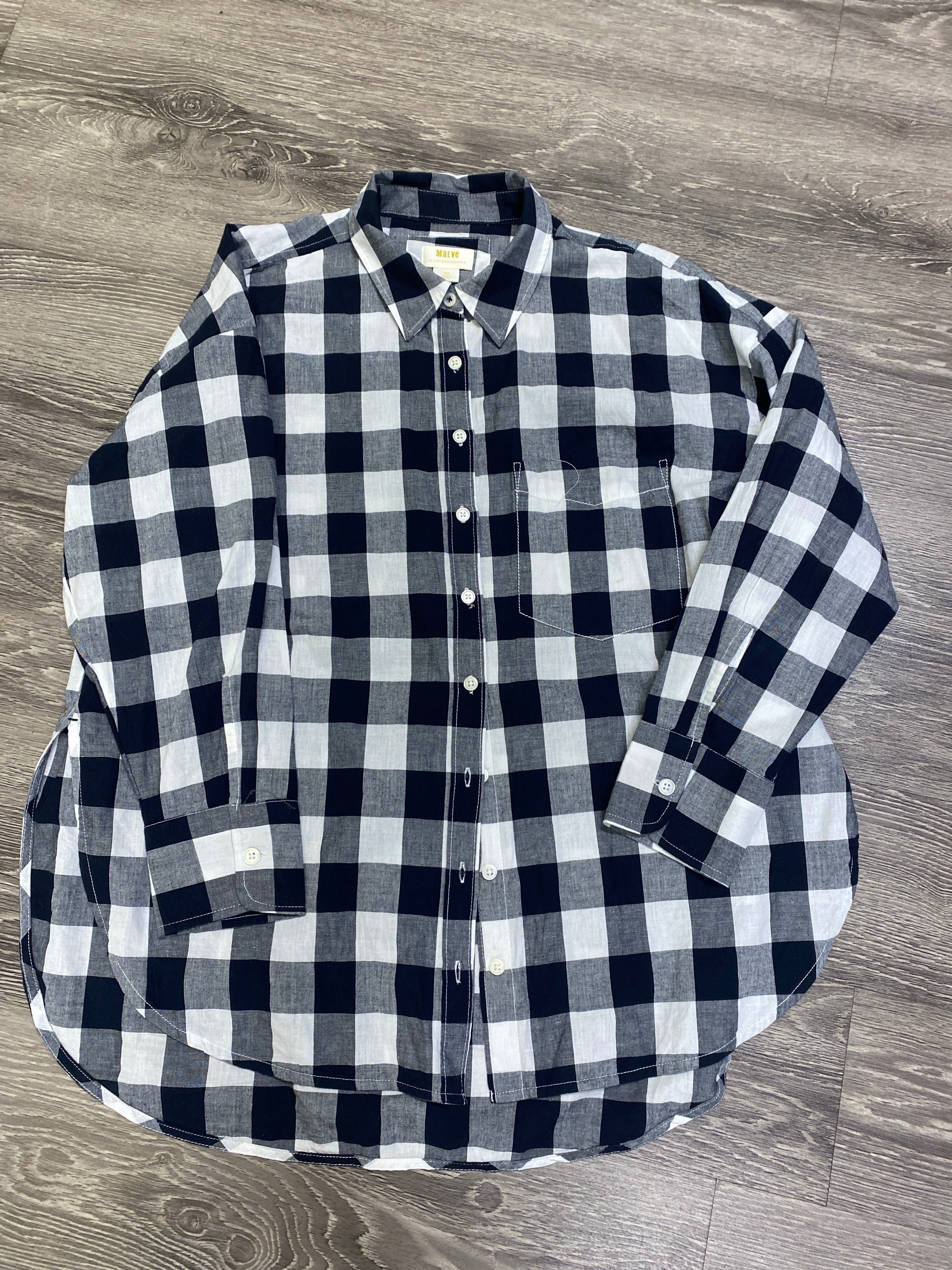 Maeve gingham button up top       szMP