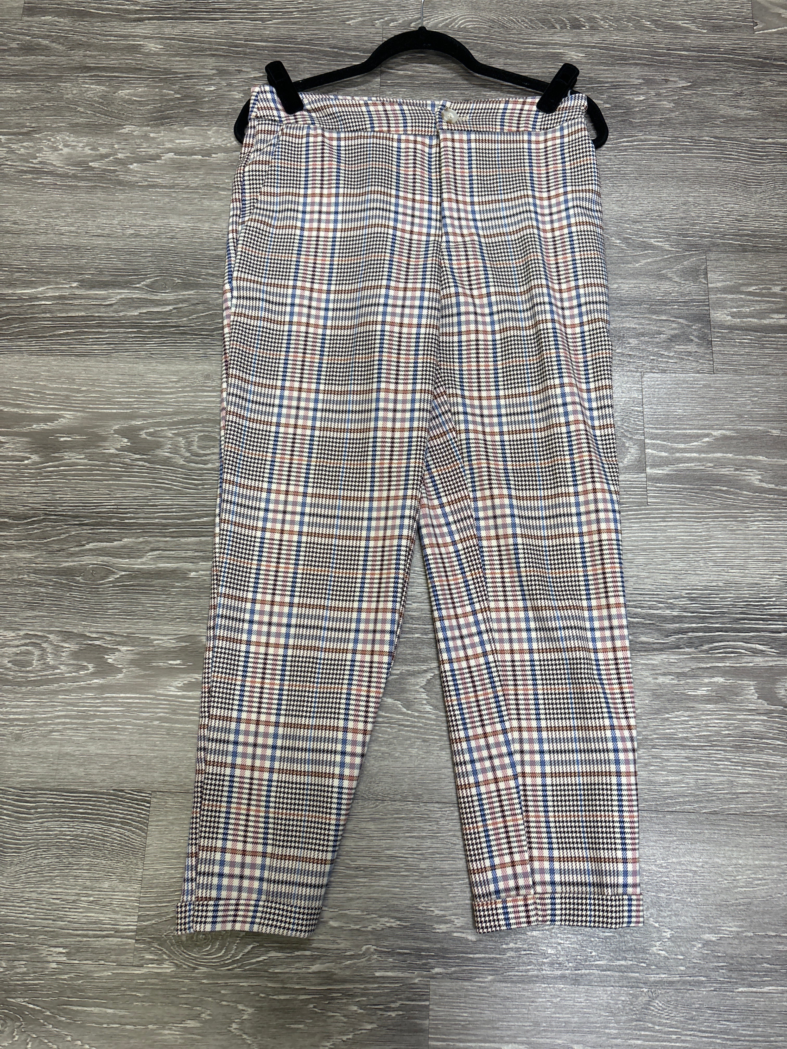 Anthropologie Plaid Cotton Pants - Size 4