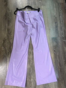 Alice + Olivia Vegan Leather Wide Leg Pants (Size 12)