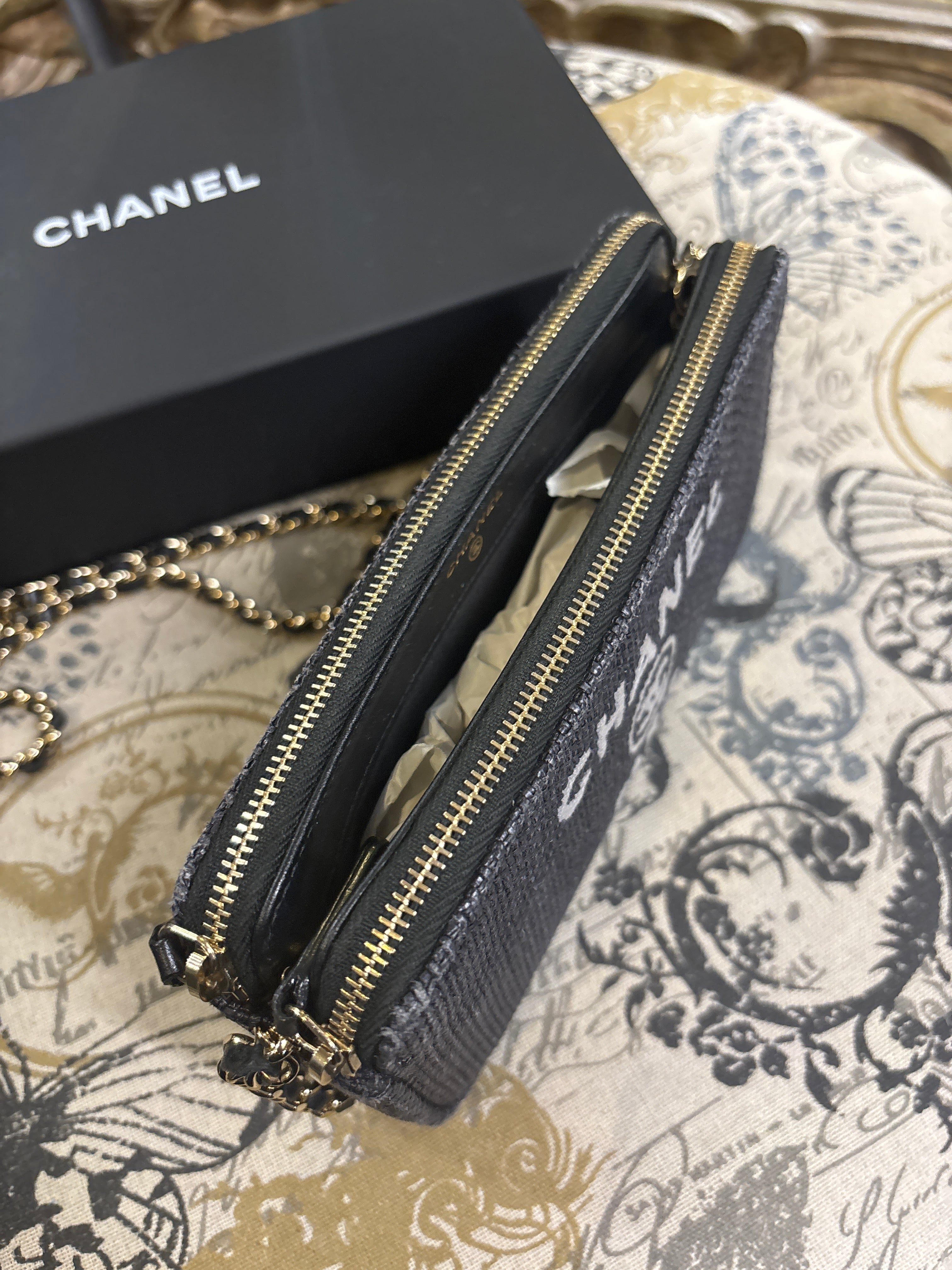 Chanel Deauville Double Zip Bag