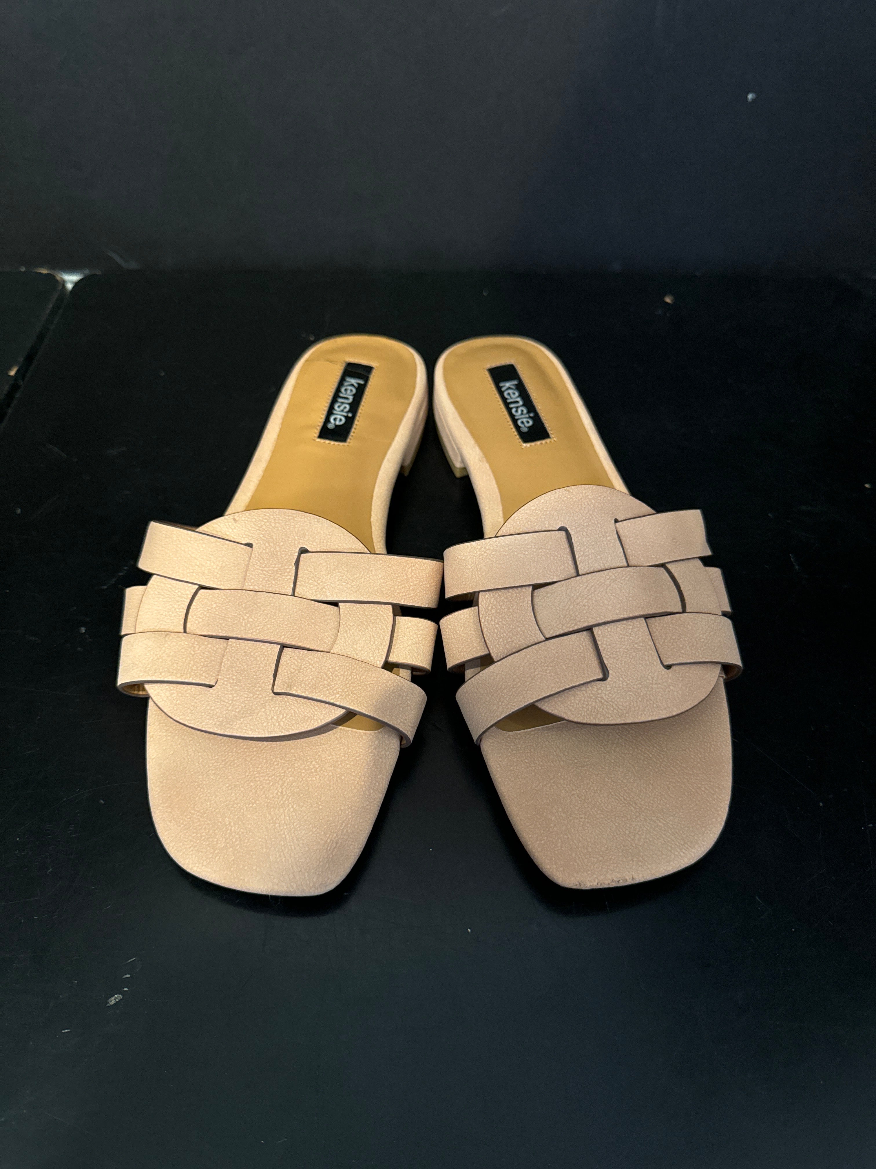 Kensie Suede Slip On Sandal Shoes - size 8