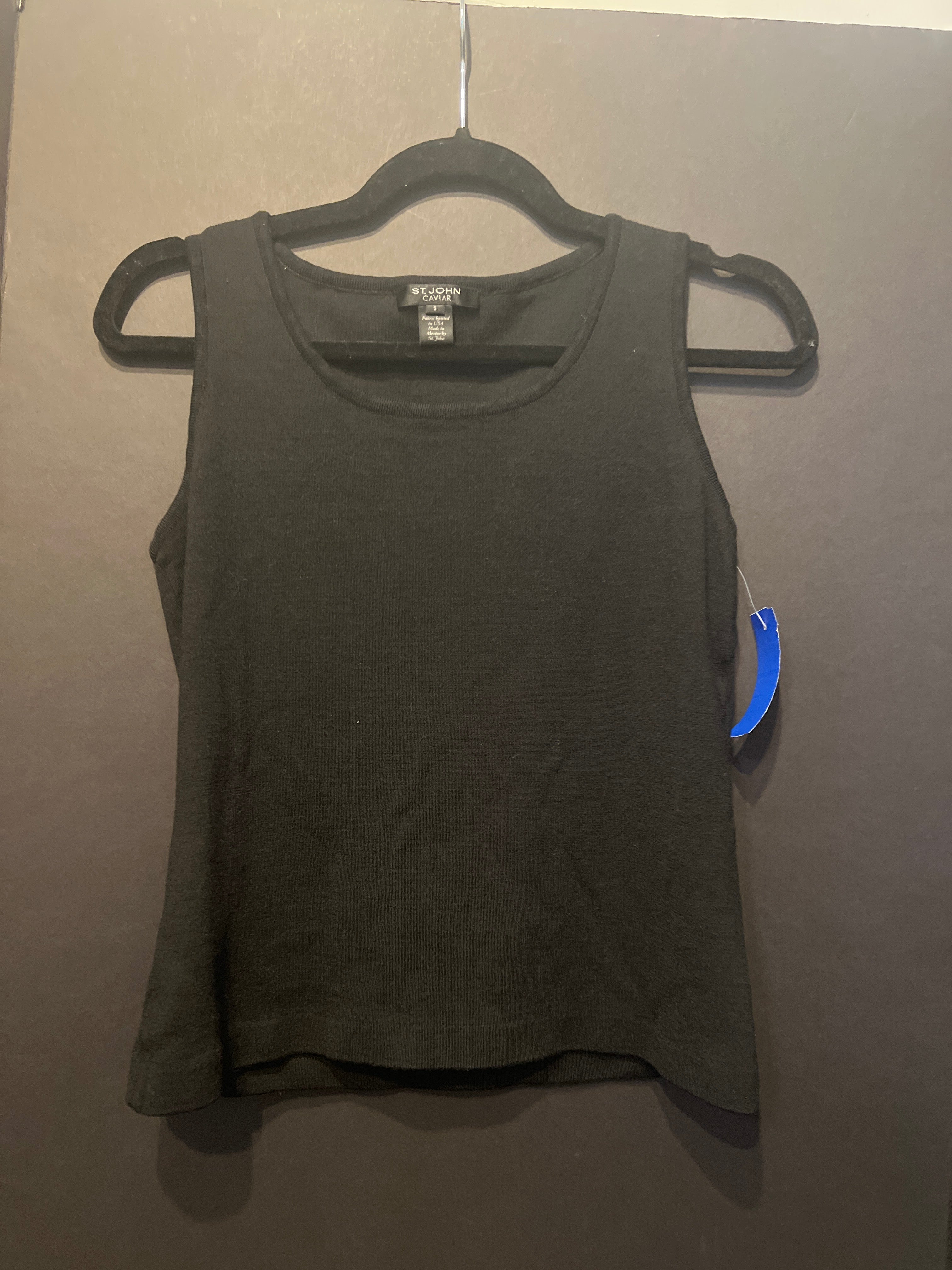 St John Caviar Knit Tank Top (Size Small)