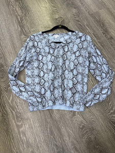 Minnie Rose Snake V Neck Sweater - Small