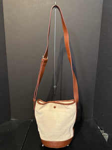 A.P.C. Canvas/Leather Bucket Handbag - medium