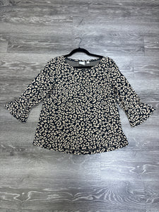 Anthropologie Cheetah Peplum Sweater - Small