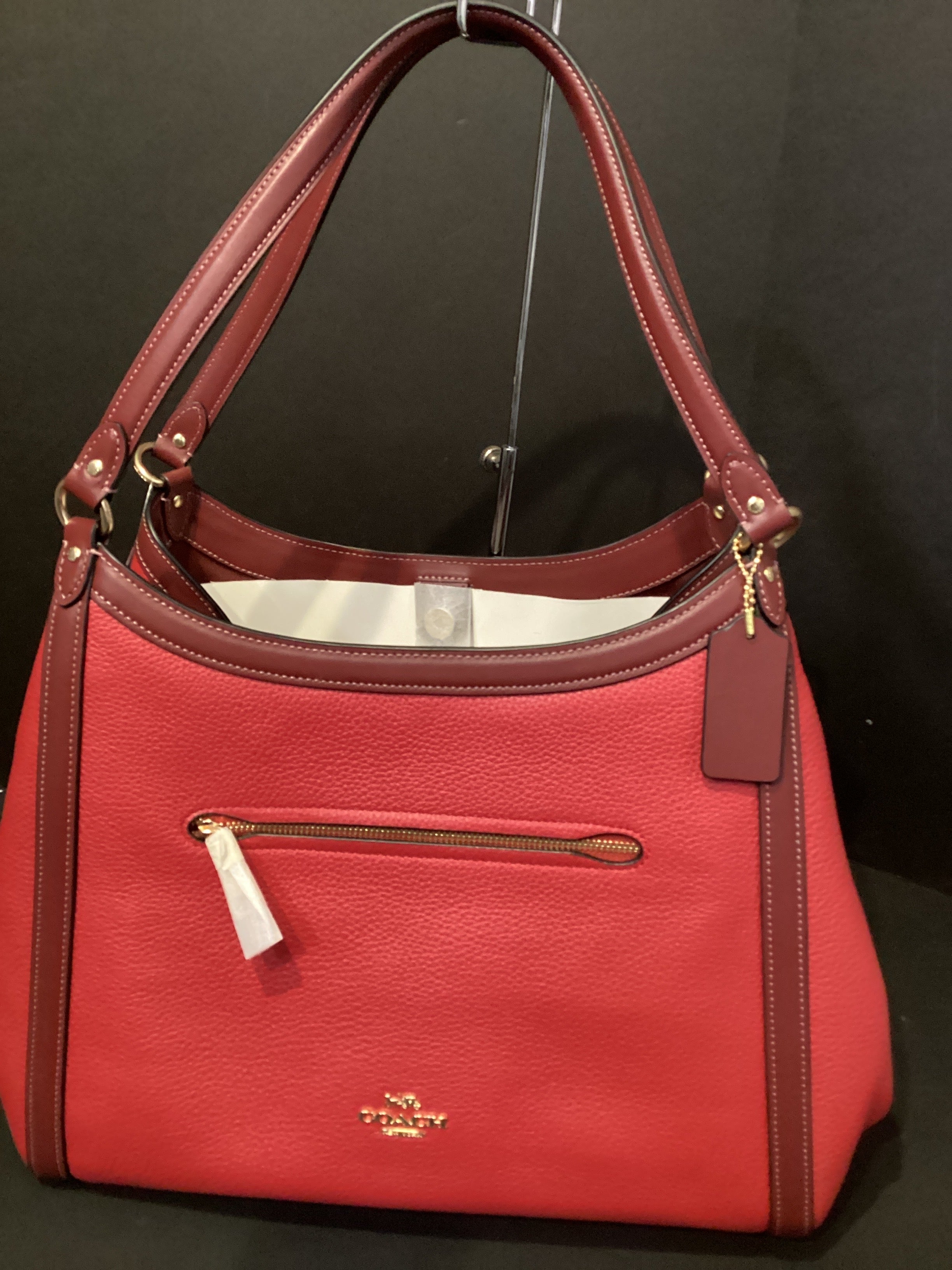 Coach pebbled leather handbag
