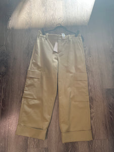 Vince Side Pocket Tan Cuffed Pants (Size 10)