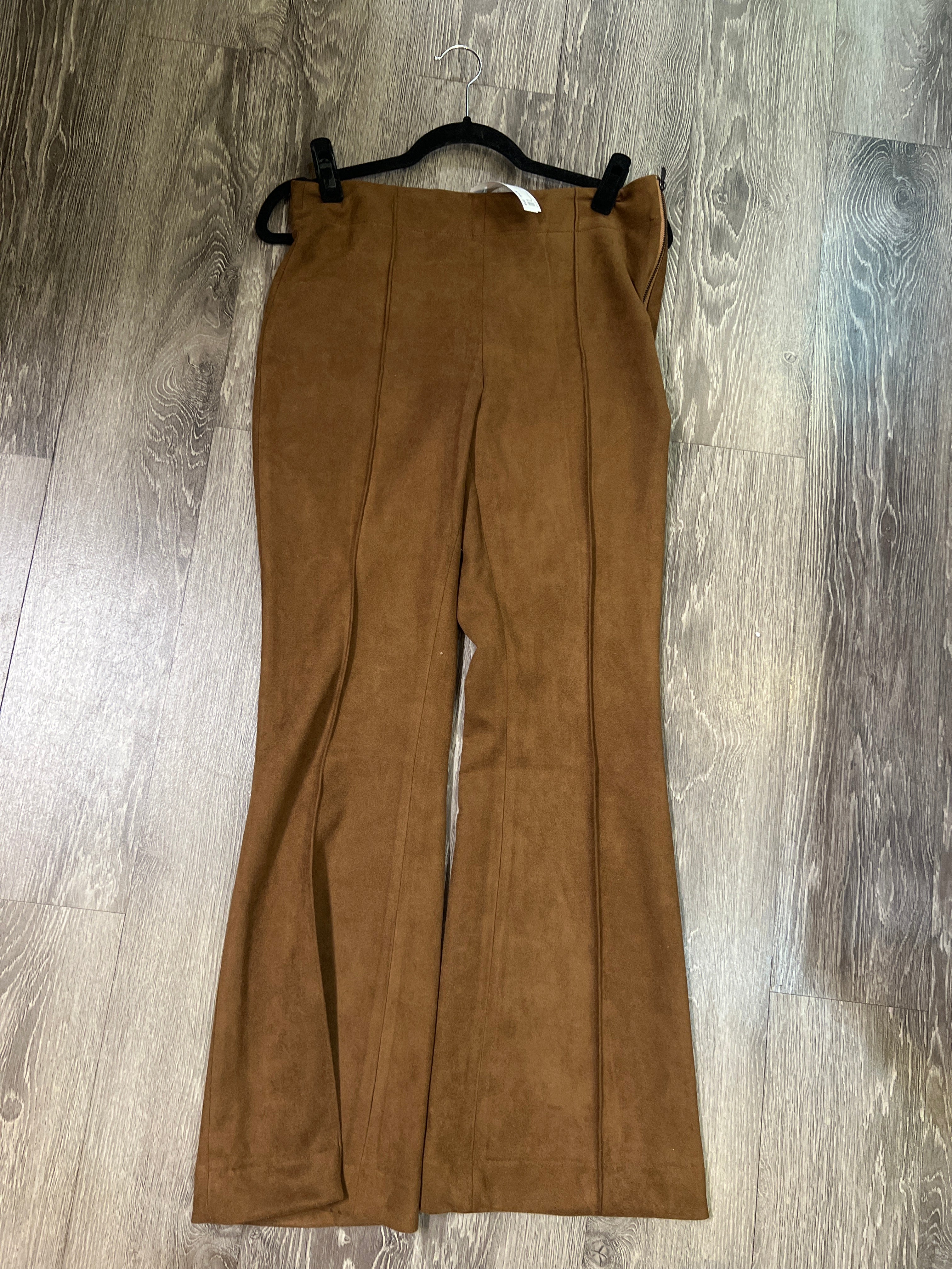 Sosken Faux Suede Tan Pants (Size 8)