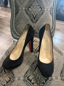 Louboutin Suede Pump Shoes (Size 37.5)