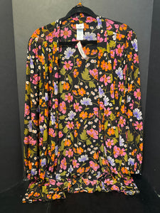 Cabi Mesh Open Floral Long Top - XL