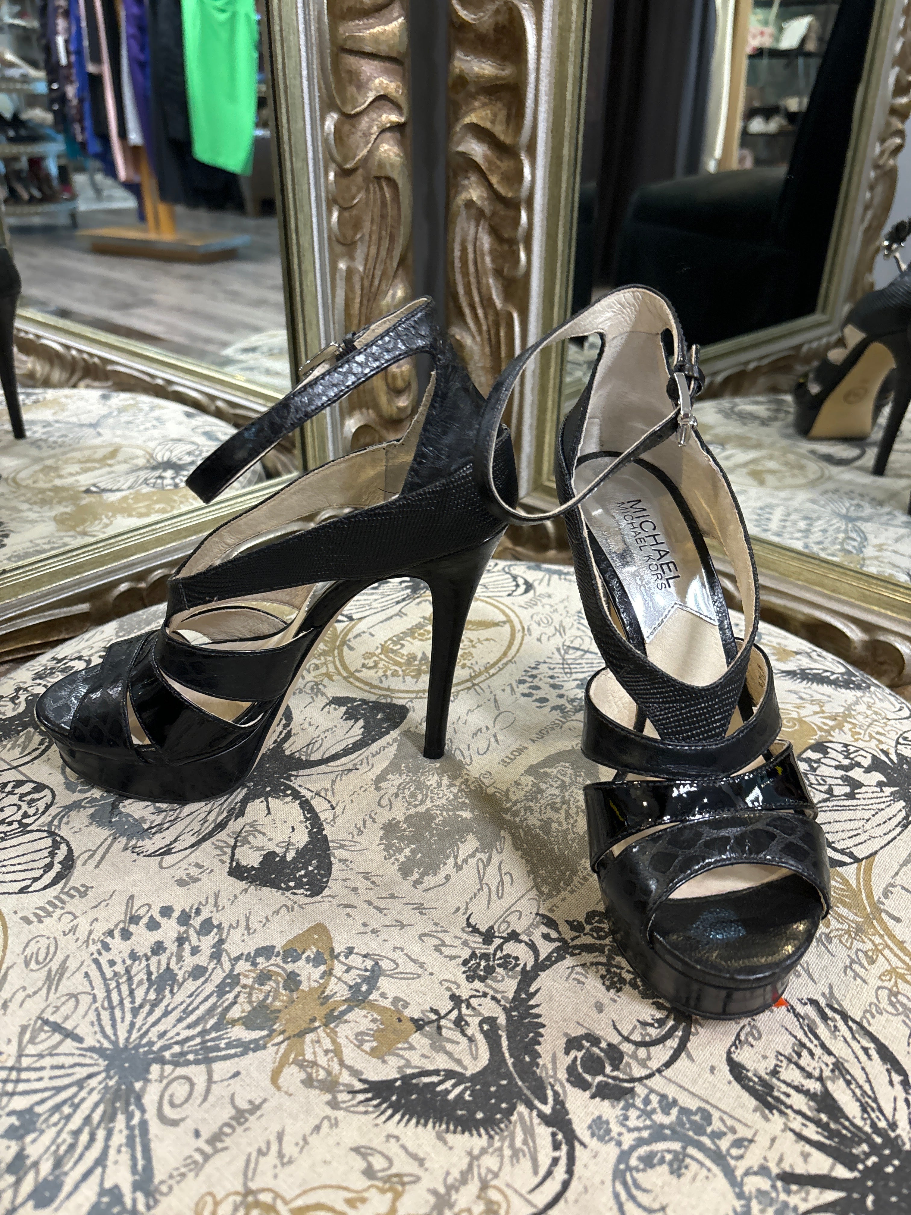 Michael Kors Leather Cage Heels - Size 6